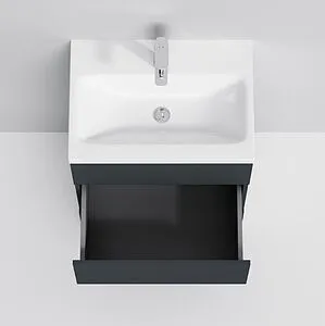 Тумба-умывальник напольная Am.Pm Gem S 60 графит матовый M91FSX0602GM+M90WCC0602WG Тумба-умывальник напольная Am.Pm Gem S 60 графит матовый M91FSX0602GM+M90WCC0602WG, 5