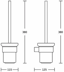 Ёршик для унитаза Gross Aqua Space хром GA18250, 2