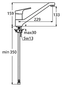 Смеситель для кухни Ideal Standard Slimline II хром B8995AA, 2