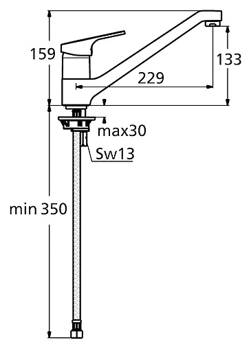 Смеситель для кухни Ideal Standard Slimline II хром B8995AA