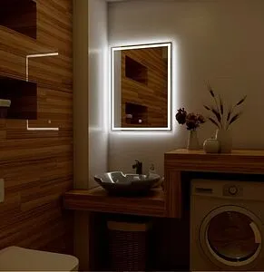 Зеркало с подсветкой Continent Fancy Led 60x80 с бесконтактным сенсором, с подогревом белый ЗЛП1833, 5