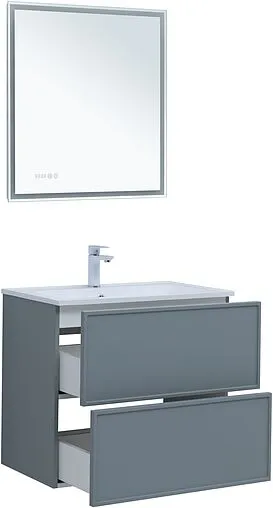 Тумба-умывальник Aquanet Арт 75 мисти грин 00313275+00318925