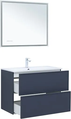 Тумба-умывальник Aquanet Арт 90 маренго 00313266+00318928