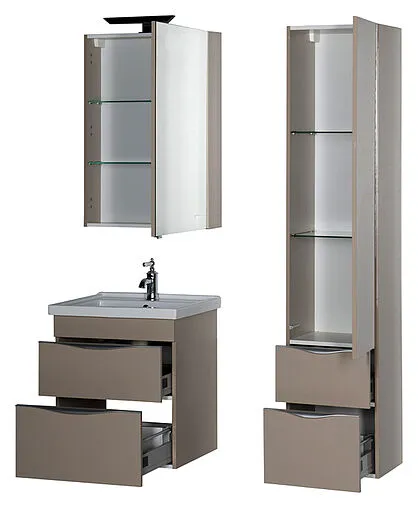 Шкаф-пенал подвесной Aquanet Эвора капучино 183996