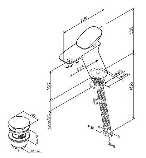 Смеситель для раковины Am.Pm Spirit 2.0 хром F70A82100