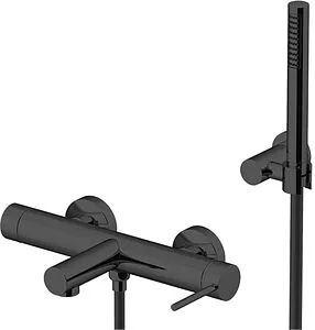 Смеситель для ванны Gattoni Circle One чёрный матовый 9000/90NO Смеситель для ванны Gattoni Circle One чёрный матовый 9000/90NO, 1