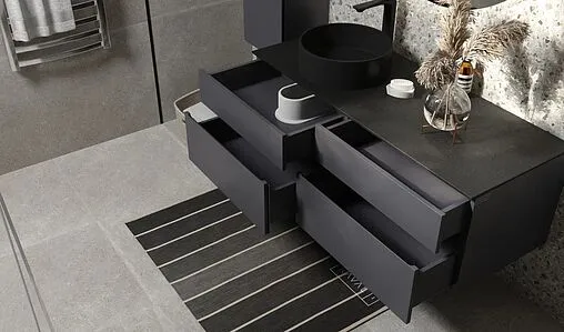 Тумба-умывальник подвесная Raval Decent 120 антрацит Dec.01.120/P/A/RL