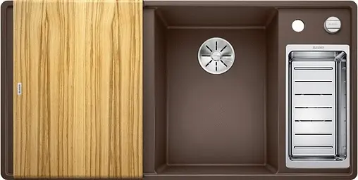 Мойка кухонная Blanco Axia III 6 S 100 R (доска ясень) кофе 523471