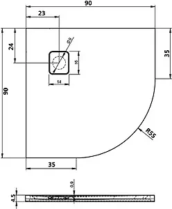 Поддон для душа Riho Basel 451 D005047005 Поддон для душа Riho Basel 451 D005047005, 4
