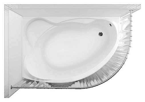 Ванна акриловая Aquanet Jersey 170x100 L 00203988