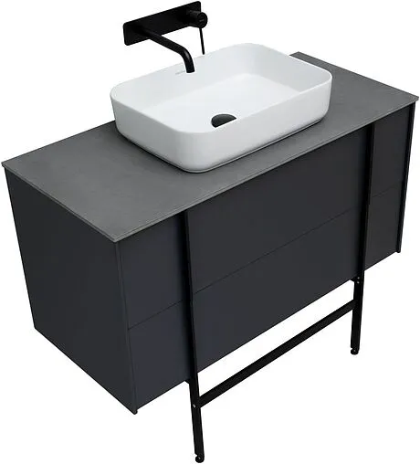 Тумба под умывальник подвесная Allen Brau Reality 100 антрацит 1.32007.AM