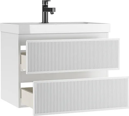 Тумба под умывальник подвесной Домино Tower 70 белый DT2502T