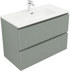 Тумба-умывальник подвесная Aquanet Джейн (Flat) 90 мисти грин 00335435+, 5