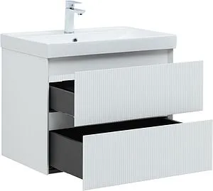 Тумба-умывальник подвесная Aquanet Альтера 70 белый матовый 00337155+00333267, 5