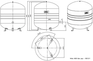 Расширительный бак Reflex NG 80л 6 бар 8001211 Расширительный бак Reflex NG 80л 6 бар 8001211, 2