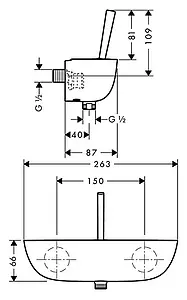 Смеситель для душа Hansgrohe PuraVida белый/хром 15672400, 4