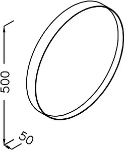 Зеркало ISVEA Ferro 50 чёрный 29FE1004061I Зеркало ISVEA Ferro 50 чёрный 29FE1004061I, 2