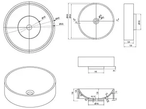 Раковина Aquanet Circle V40 45 белый 00198963, 2