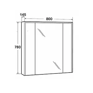 Шкаф-зеркало Roca Ronda 80 антрацит ZRU9302970, 2