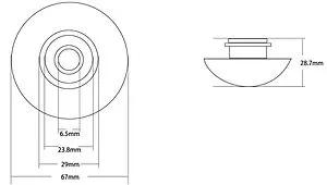 Декоративная накладка для выпуска Abber BEQUEM стветло-бежевый матовый AC0014MBE Декоративная накладка для выпуска Abber BEQUEM стветло-бежевый матовый AC0014MBE, 2