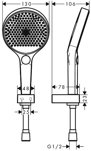 Душевой набор Hansgrohe Rainfinity 130 3jet 125см белый матовый/графит 26852700