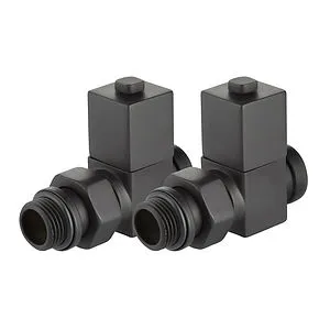 Комплект вентилей запорных прямых ½" в/н Royal Thermo Cube черный RTE 56.0006 Комплект вентилей запорных прямых ½" в/н Royal Thermo Cube черный RTE 56.0006, 1