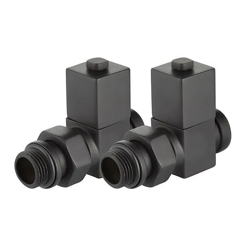 Комплект вентилей запорных прямых ½" в/н Royal Thermo Cube черный RTE 56.0006 Комплект вентилей запорных прямых ½" в/н Royal Thermo Cube черный RTE 56.0006