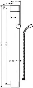 Душевая штанга Hansgrohe Crometta 85 Unica 65 хром 27615000 Душевая штанга Hansgrohe Crometta 85 Unica 65 хром 27615000, 2