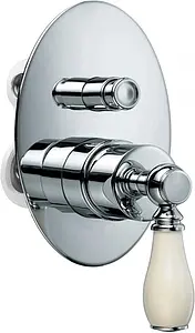 Смеситель для ванны скрытого монтажа Bossini Retro хром/белый Z002202.030 Смеситель для ванны скрытого монтажа Bossini Retro хром/белый Z002202.030, 1