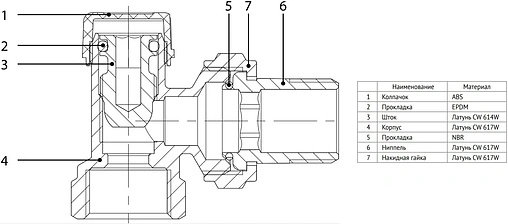 Вентиль запорный угловой ½" в/н Uni-Fitt 175N2000 Вентиль запорный угловой ½" в/н Uni-Fitt 175N2000