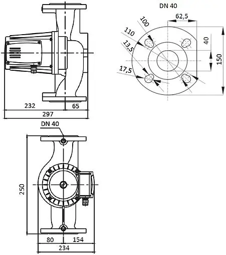 Насос циркуляционный Shinhoo BASIC 40-12SF 71222001 Насос циркуляционный Shinhoo BASIC 40-12SF 71222001