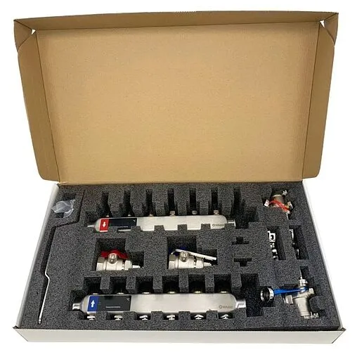 Группа коллекторная без расходомеров 6 отводов 1&quot;в/в x ¾&quot;ек WAAG WG.588.0606.F