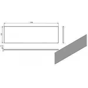 Панель для ванны фронтальная C-bath 170x52 белый CBQPF0106, 2