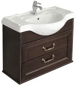 Тумба-умывальник напольная Roca America 85 дуб тёмный ZRU9302952+327206000, 1