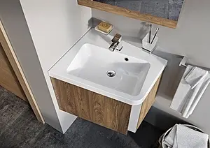 Тумба-умывальник подвесная Ravak 10° SD 55 R тёмный орех/белый X000000744+XJIP1155000 Тумба-умывальник подвесная Ravak 10° SD 55 R тёмный орех/белый X000000744+XJIP1155000, 3