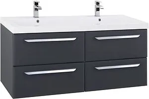 Тумба-умывальник подвесная Cezares Eco 120 Grafito ECO-1200-4C-SO-2-GR-P+CZR-1200/480-2-LV-MR-ECO Тумба-умывальник подвесная Cezares Eco 120 Grafito ECO-1200-4C-SO-2-GR-P+CZR-1200/480-2-LV-MR-ECO, 3