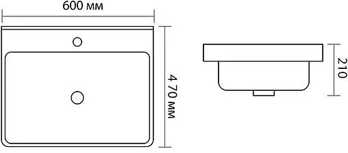 Раковина Aquanet Ирис 60 белый 00301803