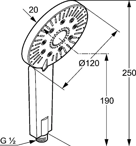 Лейка ручного душа Kludi A-QA хром 6570005-00