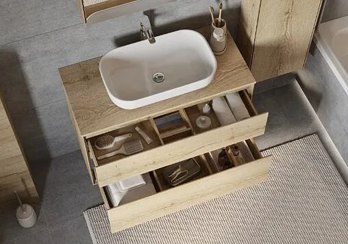 Тумба-умывальник подвесная Aquaton Либерти 100 дуб эльвезия 1A2796K3LYC70