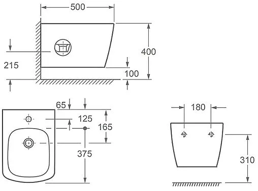 Биде подвесное Allen Brau Liberty белый 4.33005.20