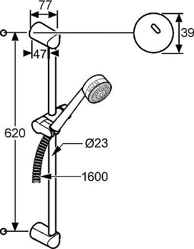 Душевая стойка Kludi Zenta хром 6083005-00 Душевая стойка Kludi Zenta хром 6083005-00