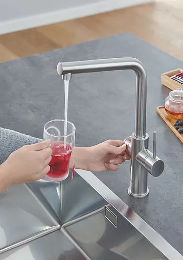 Смеситель для кухни с фильтром и встроенным нагревом воды Grohe Red II Duo суперсталь 30325DC1 Смеситель для кухни с фильтром и встроенным нагревом воды Grohe Red II Duo суперсталь 30325DC1
