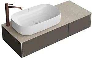 Тумба-умывальник подвесная Kerama Marazzi Magica 120 вечерний серый матовый MA.120.2\EGR.M+MA.wb.65+, 1