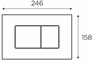 Клавиша смыва для унитаза Idrospania Noelia 30370 белый глянцевый, 2