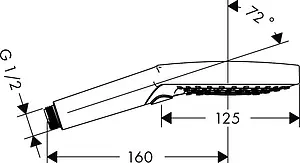 Лейка ручного душа Hansgrohe Raindance Select S 120 3jet хром 26530000 Лейка ручного душа Hansgrohe Raindance Select S 120 3jet хром 26530000, 2