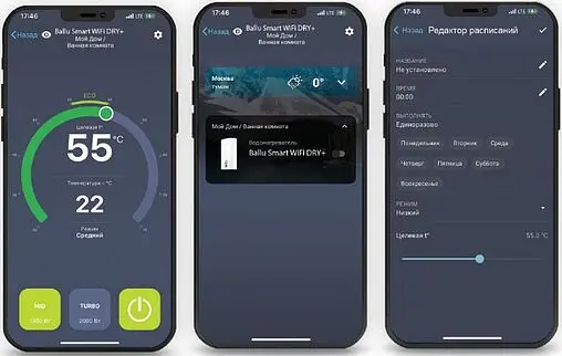 Водонагреватель накопительный электрический Ballu BWH/S 100 Smart WiFi DRY+
