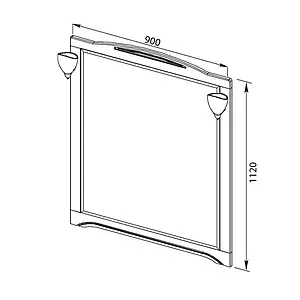 Зеркало Aquanet Луис 90 тёмный орех 00173221 Зеркало Aquanet Луис 90 тёмный орех 00173221, 2