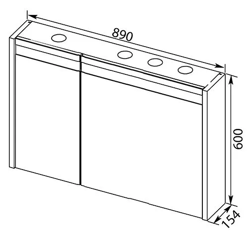 Шкаф-зеркало Aquanet Лайн 90 R белый 00164934