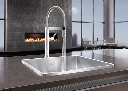 Смеситель для кухни с выдвижным изливом Blanco Culina-S нержавеющая сталь 517598