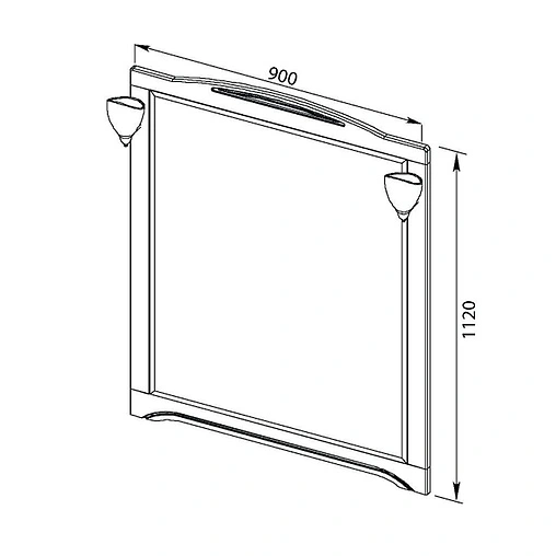 Зеркало Aquanet Луис 90 тёмный орех 00173221